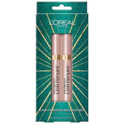 L'Oreal Paris Voluminous Lash Paradise Mascara Holiday Gift Set - Blackest Black - 2pc/0.28 fl oz