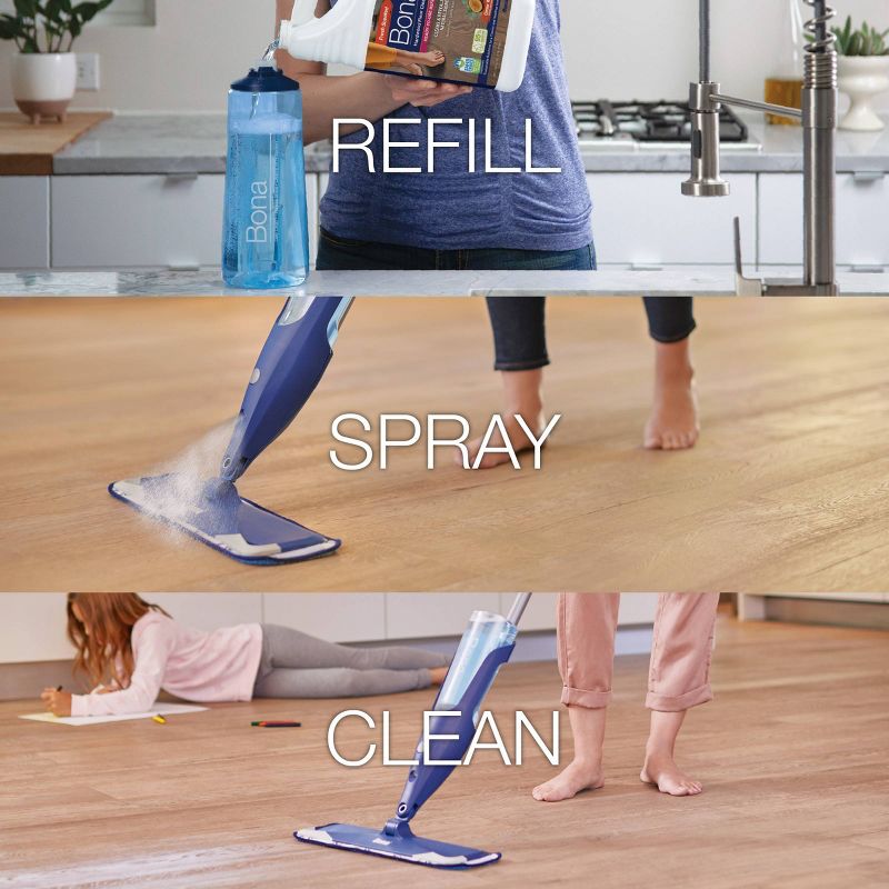 Bona Cedarwood Eucalyptus Peony Cleaning Products Mop Refill Wood Surface Multi-Purpose Floor Cleaner - 128 fl oz, 6 of 9
