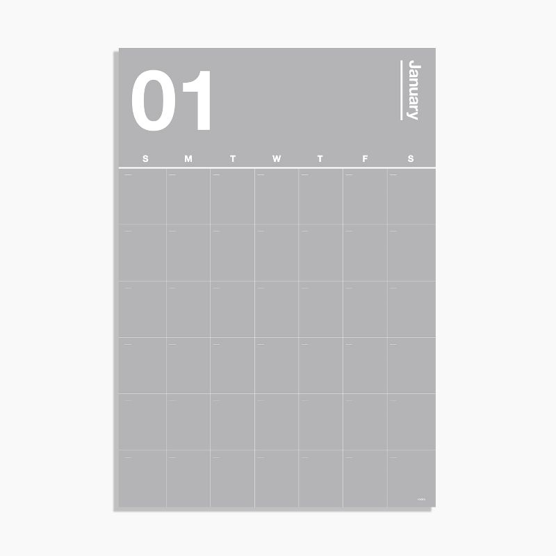 Poketo Spectrum Wall Planner - Greyscale Combo, 1 of 2