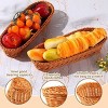 Aoibox 3 Pcs Oval Woven Bread Baskets for Serving Food, Fruit, and Gifts, Stackable Storage for Home, Kitchen, Restaurant, and Party Display - 3 of 4