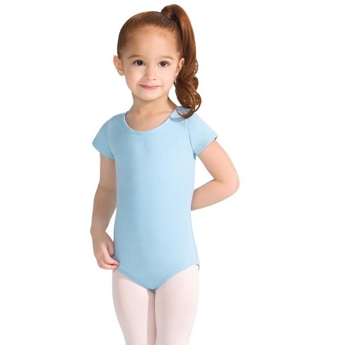 Capezio Light Blue Classics Short Sleeve Leotard - Girls Medium