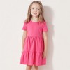 Lands' End Kids Short Sleeve Slub Jersey Tiered Dress - 4 of 4