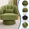 Modern Swivel Barrel Accent Chair - 360 Degree Velvet Upholstered Armchair, Plush Padding, Comfy Round Lounge Chair for Living Room, Bedroom - 4 of 4
