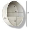 Modern Home Round Living Wall Mounted Galvanized Steel/Zinc Succulent/Herb Planter - 4 of 4