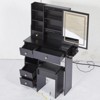 SEVOBAL Dressers Vanity Table Set with Sliding Mirror Power Station and Stool for Small Bedroom, Black, 29.2"*12.6"*50.4" - 3 of 4