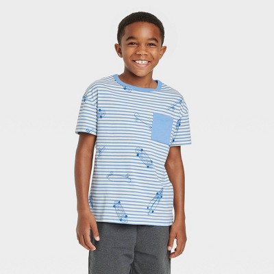 SKATE TIME BLUE SHORT SLEEVE BOYS T-SHIRT - BLUE