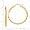 Black Bow Jewelry 2mm x 35mm 14k Yellow Gold Classic Round Hoop Earrings - 4 of 4