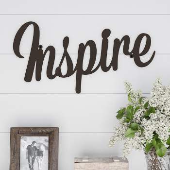"Inspire" Decorative Wall Sign Natures Brown - Lavish Home