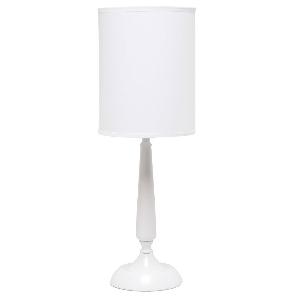 Photos - Floodlight / Garden Lamps Traditional Candlestick Table Lamp White - Simple Designs