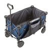 Gorilla Carts 7 Cubic Feet Foldable Collapsible Durable All Terrain Utility Pull Beach Wagon with Oversized Bed and Built In Cup Holders, Blue - image 2 of 4