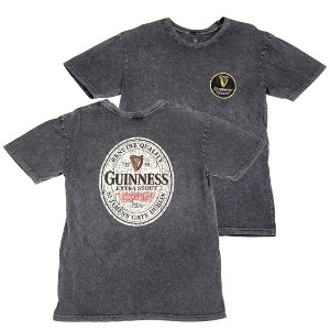 Mens Guinness Extra Stout Marble Wash Label Front & Back Print T-Shirt - 1 of 2