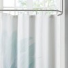 SEVOBAL Shower Curtain Printed Floral Design Photo Realistic Cotton Fabric Machine Washable Modern Bathroom Decor, Aqua, 72"*72"*0.13" - 3 of 4