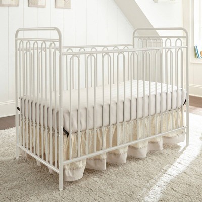 L.A. Baby Trinity 3-in-1 Convertible Full Sized Metal Crib - Alabaster White