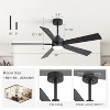Airsurfer 52" Ceiling Fan with 3 Colors LED Light,Black Ceiling Fan with 5 Plywood Blades,6 Speeds Motor & Memory Function,Remote Control Included - 3 of 4
