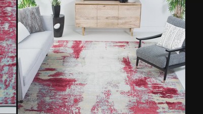 Gray and Gold Abstract Hand-knotted Synthetic Area Rug