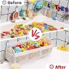 Angel Sar 3 Compartment Bath Toy Organizer, Large Openings Mesh Storage with Suction Cups, Bathroom Toy Holder - 4 of 4
