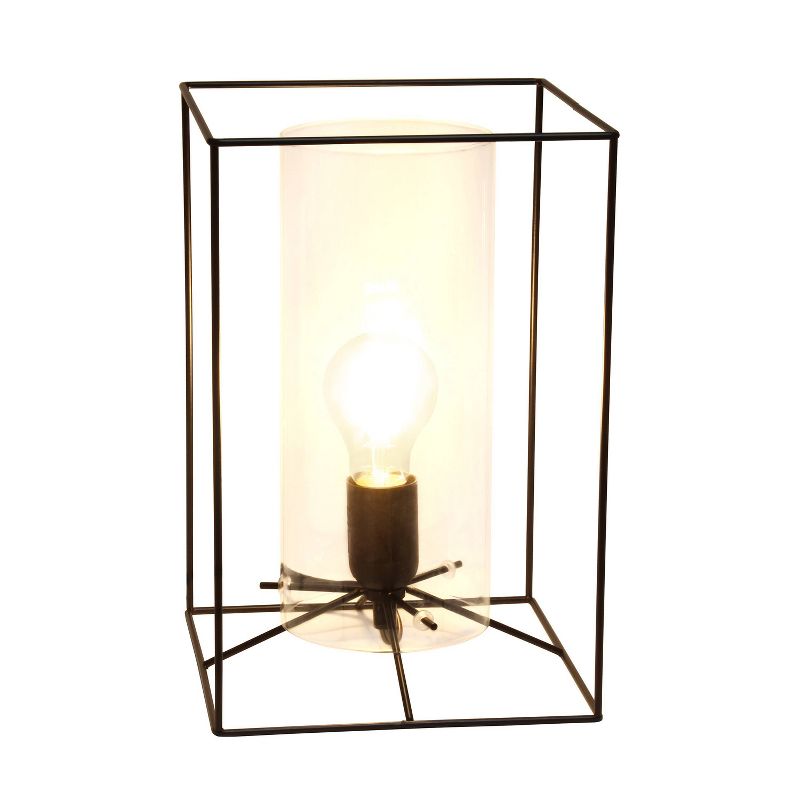 Large Framed Table Lamp with Cylinder Glass Shade - Lalia Home, 2 of 6
