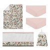 Sweet Jojo Designs Girl Baby Crib Bedding Set - Vintage Floral Pink Green Yellow 5pc - 2 of 4