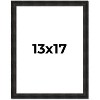 PosterPalooza | 13x17 Thin Barnwood Picture Frame, UV Acrylic, 2 Finishes - Grey and Black - 2 of 4