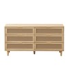 Rattan 6 Drawer Dresser for Bedroom, Dresser Chest of Drawers, Beside Table for Closet, Storage Organizer for Hallway Living Room Bedroom - 4 of 4