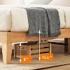 Bohemian Full Size Bed Frame with Rattan Headboard & LED Lights – Under-Bed Storage Drawers, Wood Slat Support, No Box Spring Needed - 2 of 4