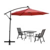 LeisureMod Willry Modern Outdoor 10FT Offset Cantilever Hanging Patio Umbrella With Solar Powered LED - 4 of 4