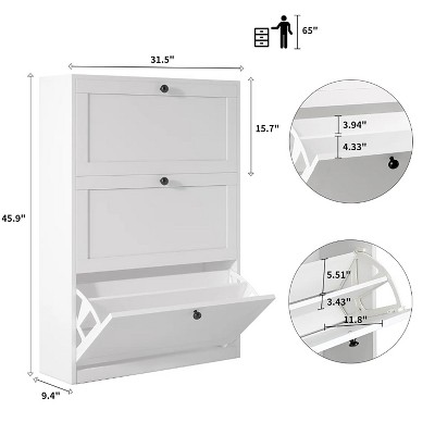 Natural 2Drawer Shoe Cabinet