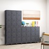 Tangkula 2PCS Storage Locker 40" Industrial Cabinet w/ 3 Lockable Doors Adjustable Feet - 2 of 4