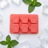 Unique Bargains Ice Tray 6-Cavity TV Ice Mould with Lid Square Hand Wash Only Silicone 6.30"x4.33"x1.18" 1 Pc - 2 of 3