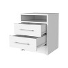 PAGED Nightstand Modern Side Table with 2 Storage Drawers and Open Shelf, Bedside Cabinet for Bedroom, Living Room - 4 of 4