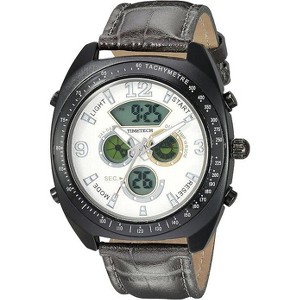 TIMETECH Men's Sport Multi-Function Tachymeter Wrist Watch with Matching Leather Band - 1 of 4