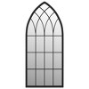 Aghana Digitals Gothic Arch Indoor Wall Mirror - 27.6x11.8in Black Iron Frame with Antique Finish - 2 of 4