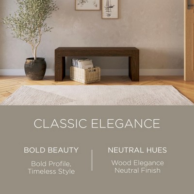 Zeno 48'' Weathered Brown Solid Wood Bench