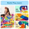 PICASSO-TILES Race Track Magnetic Tiles for Kids, 128PCS with 3 Racing Cars, Construction STEM Building Blocks Educational Toy - 2 of 4