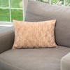 HGTV Art Deco Brushed Faux Fur Pillow Snowbound 14 x 20 inches - 2 of 4