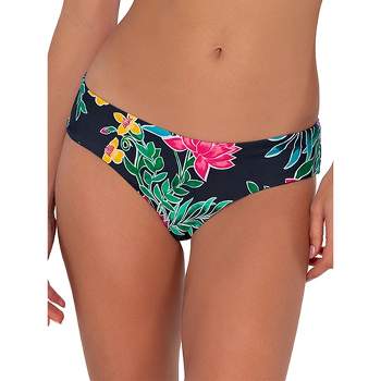 Sunsets Women's Printed Alana Reversible Hipster Bikini Bottom - 19P