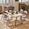 SKONYON 4 Pack Metal Padded Folding Chairs with Comfortable Cushion Adult Foidable Chair for Home and Office - 2 of 4