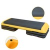 BestParts Adjustable Aerobic Step w/4 Risers - 3 Heights (4/6/8"), Non-Slip HDPE Platform, Yellow - 3 of 4