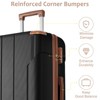 Kumasinova Hardshell Luggage Set 3 Pcs Impact-Resistant ABS Spinner Suitcases,Lightweight Durable Travel Luggage Set,20/24/28" - 4 of 4