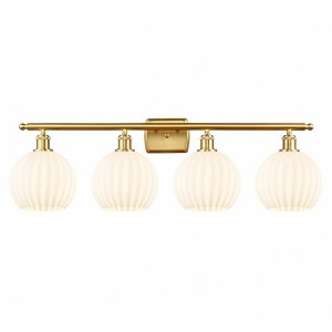 White Venetian - 4 Light Bath Vanity In Modern Style-11 Inches Tall and 38 Inches Wide - 1 of 1