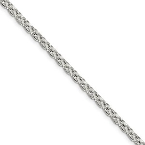Black Bow Jewelry 3.5mm Sterling Silver Diamond Cut Solid Round Spiga Chain Necklace - 1 of 4