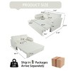 Queen Size Convertible Sleeper Sofa Bed with Casters, Compact Pull-Out Chenille Loveseat for Small Apartments or Offices–The Pop Home - 4 of 4