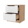 NicBex 16.1 inch Wide Nightstand with 2 Drawers,Side Table with Large Storage Space and Metal Handle,Bedside Table for Bedroom,Living Room - 4 of 4