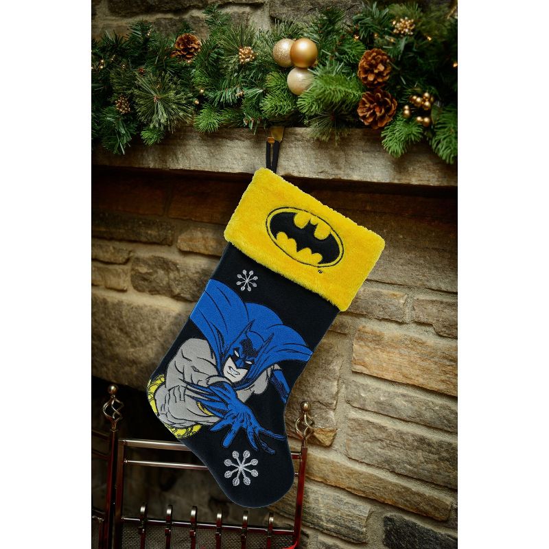 DC Comics Batman Applique Holiday Stocking 20", 3 of 4