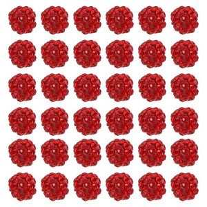 Unique Bargains Round Ball DIY Rhinestone Clay Beads for Jewelry Making 50 Pcs - 1 of 4