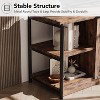TV Stand for 65/75 Inch TVs, Rustic Wood Entertainment Center with Storage Cabinet and 2 Mesh Doors, Vintage Media Console - 3 of 4