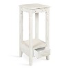 Kate and Laurel Idabelle Square Wood Tea Table, 12x12x30, White - 4 of 4