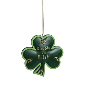 Gallerie II Kiss Me I'm Irish St. Patrick's Day Irish Fun Decor  Christmas XMAS Ornament - 1 of 3