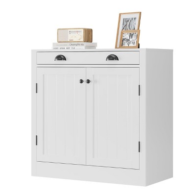 Modern Buffet Sideboard - Sideboard Storage Cabinet with 1 Drawer, 2 Doors, Adjustable Shelf, Wood Coffee Bar Cabinet for Living Room