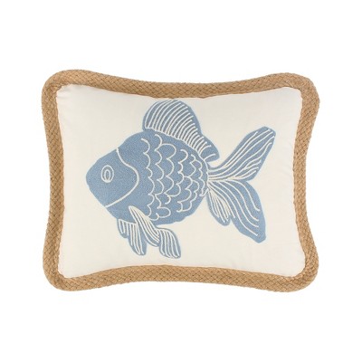 Pataya Fish Decorative Pillow Blue - Levtex Home